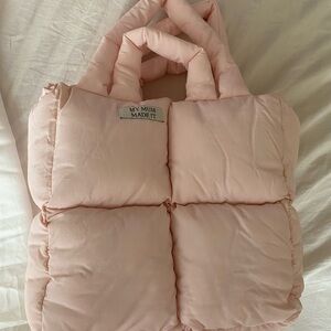 My mum made it Pink Puffer Tote Bag